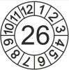 Jahreszahl - Etiketten "2026" auf Blatt